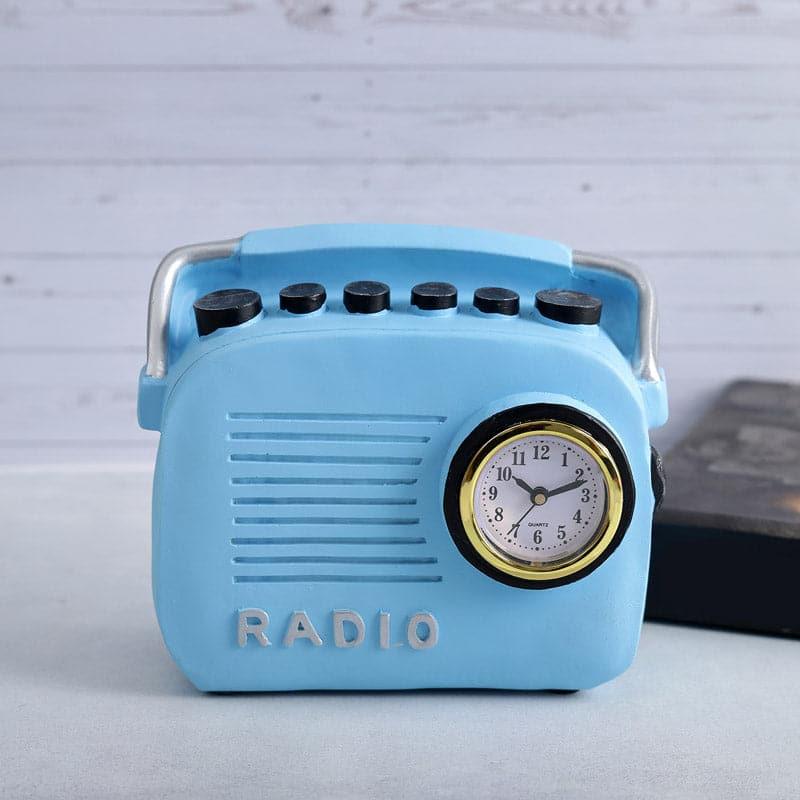 Buy Radio Cheer Clock - Blue Table Clock from Vaaree