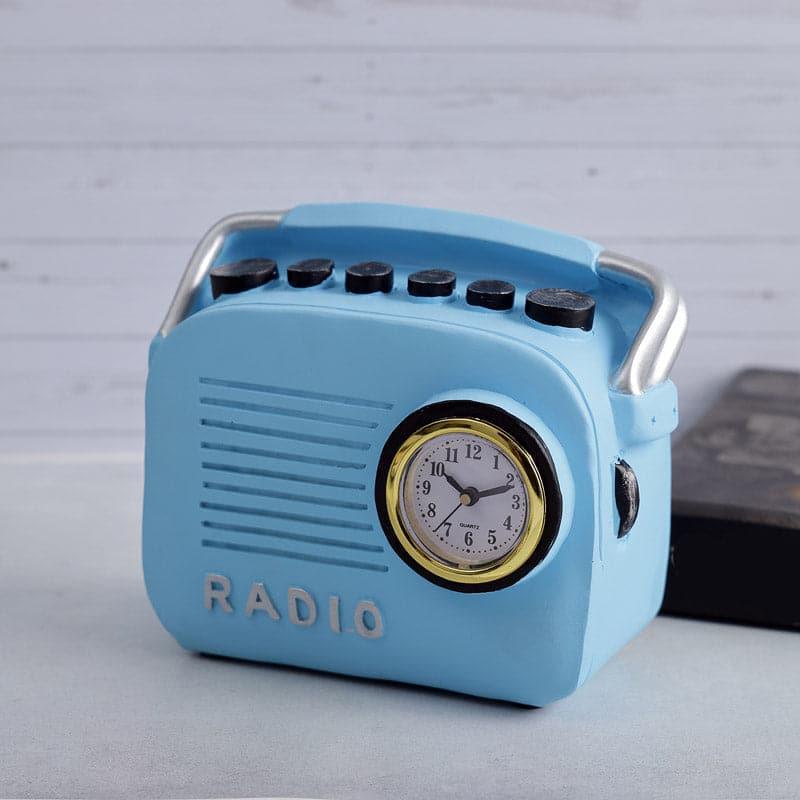 Buy Radio Cheer Clock - Blue Table Clock from Vaaree