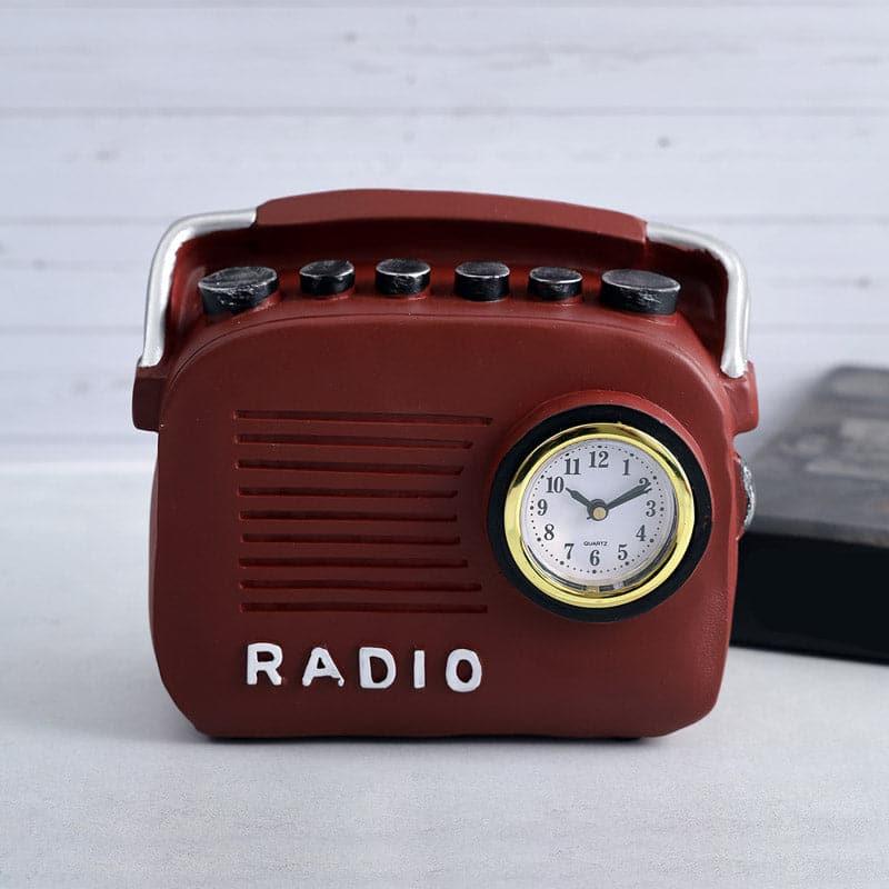 Buy Radio Cheer Clock - Red Table Clock from Vaaree