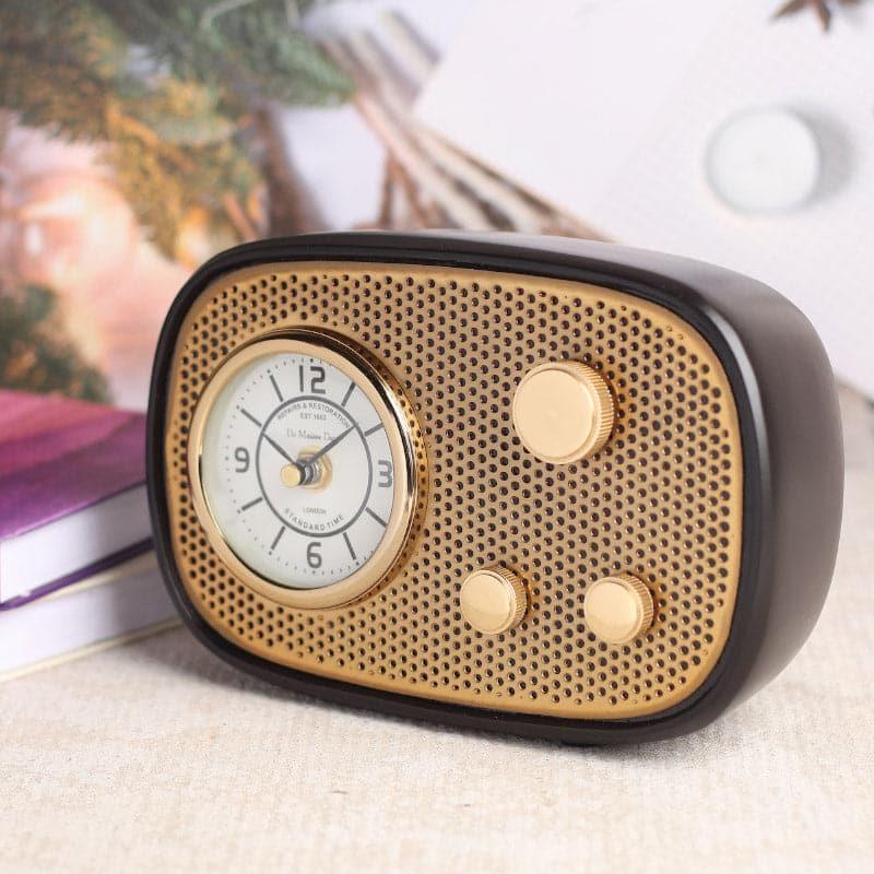 Buy Radio Reggae Table Clock - Black Table Clock from Vaaree