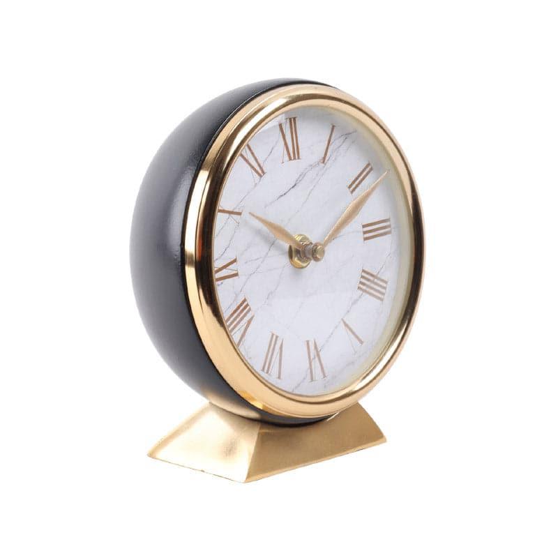 Buy Sacha Gaspard Table Clock - Black & Gold Table Clock from Vaaree