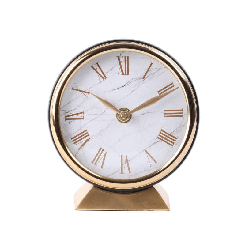 Buy Sacha Gaspard Table Clock - Black & Gold Table Clock from Vaaree