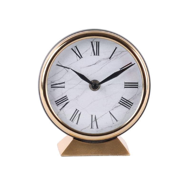 Buy Sacha Gaspard Table Clock - Black & White Table Clock from Vaaree