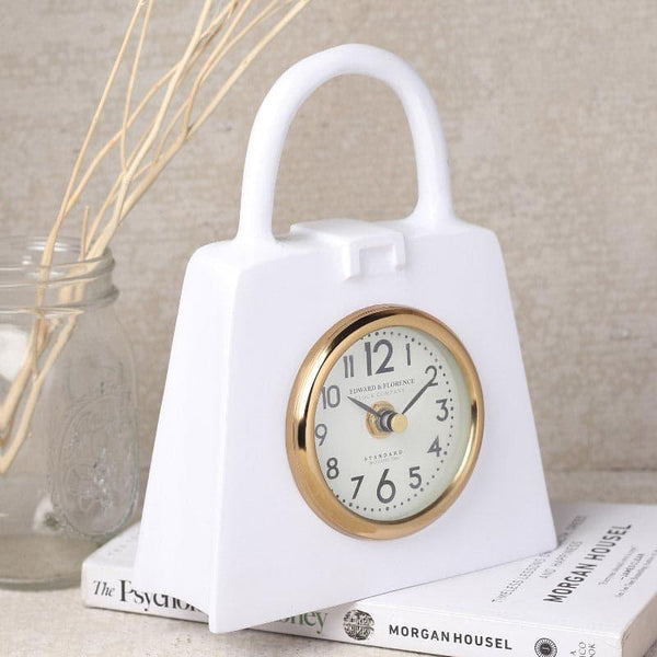 Buy Shopping Show Table Clock - White Table Clock from Vaaree