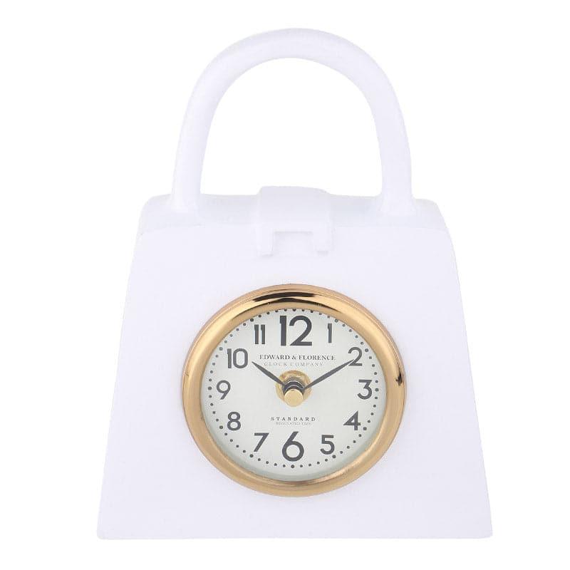 Buy Shopping Show Table Clock - White Table Clock from Vaaree