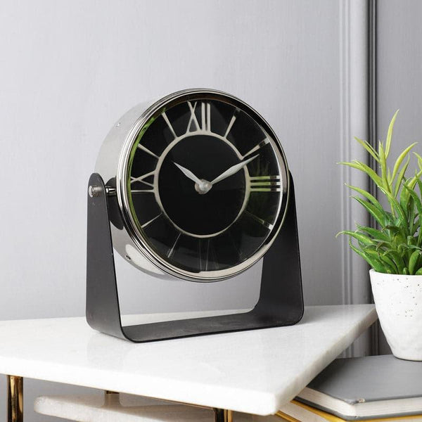 Buy Spartacus Table Clock - Silver Table Clock from Vaaree