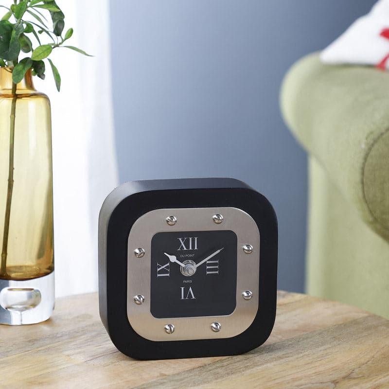 Buy Squara Table Clock - Black Table Clock from Vaaree