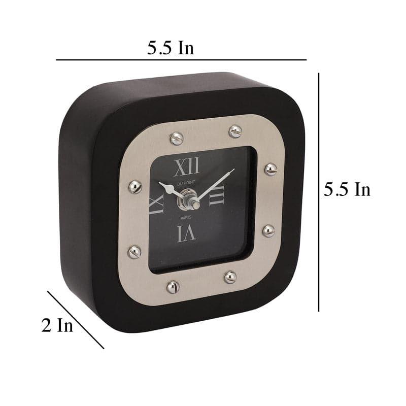 Buy Squara Table Clock - Black Table Clock from Vaaree