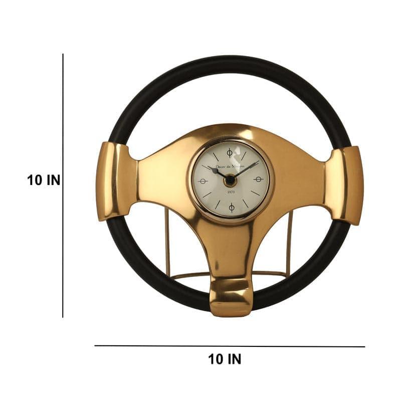 Buy Steering Show Table Clock - Gold Table Clock from Vaaree