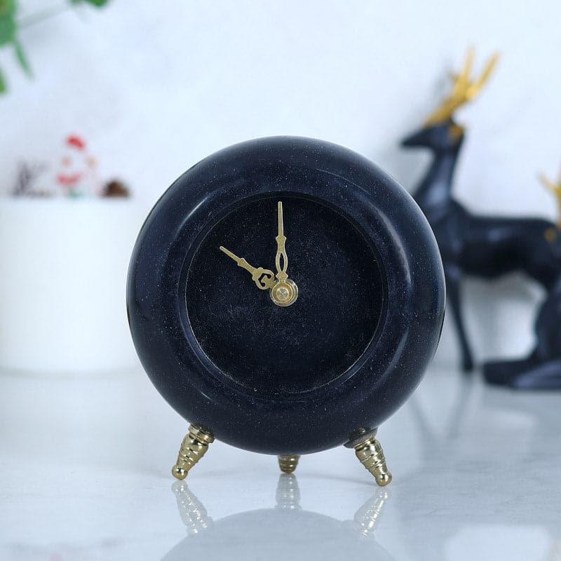 Buy Tisora Marble Table Clock - Black Table Clock from Vaaree