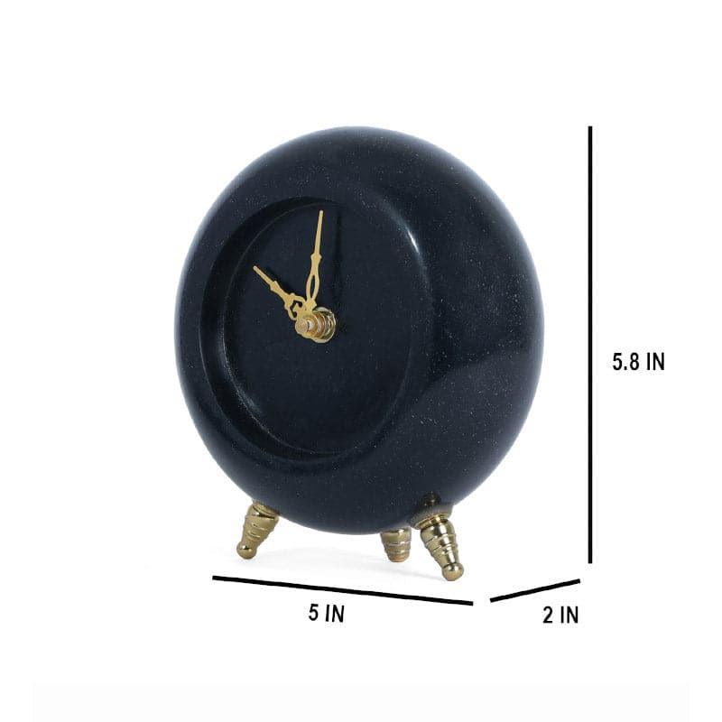 Buy Tisora Marble Table Clock - Black Table Clock from Vaaree