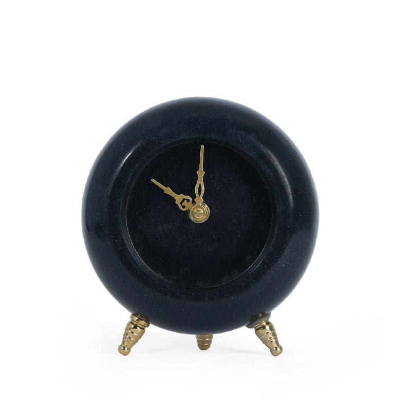 Buy Table Clock - Tisora Marble Table Clock - Black at Vaaree online
