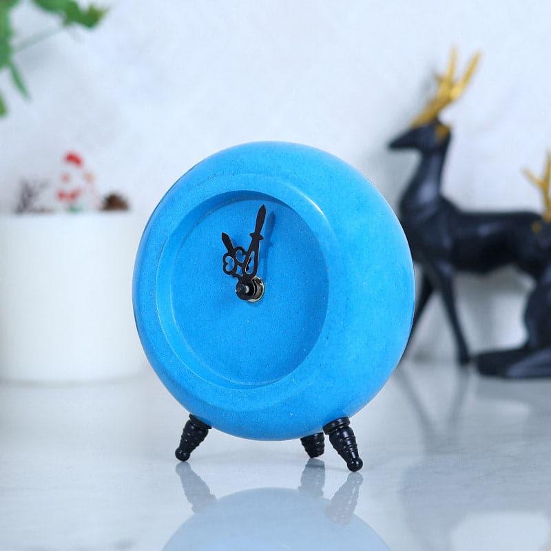 Buy Tisora Marble Table Clock - Blue Table Clock from Vaaree