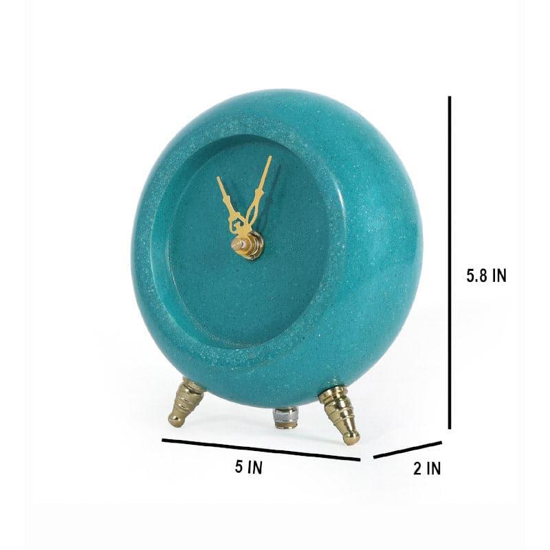 Buy Tisora Marble Table Clock - Turquoise Table Clock from Vaaree