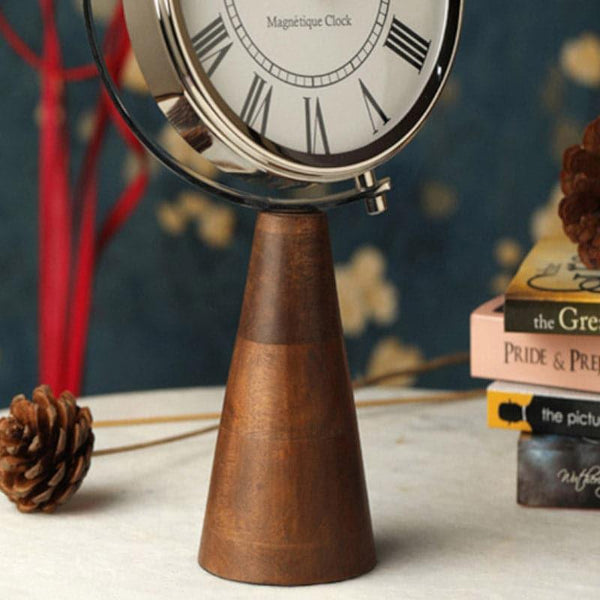 Buy Table Clock - Tower Trove Table Clock - Silver at Vaaree online