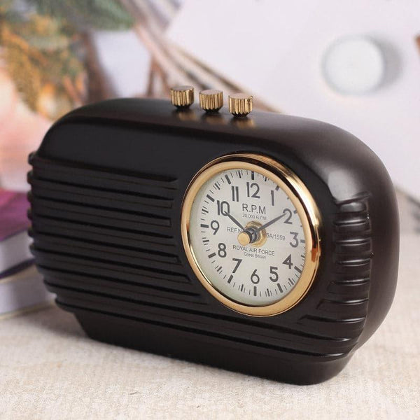 Table Clock - Vintage Radio Roll Table Clock