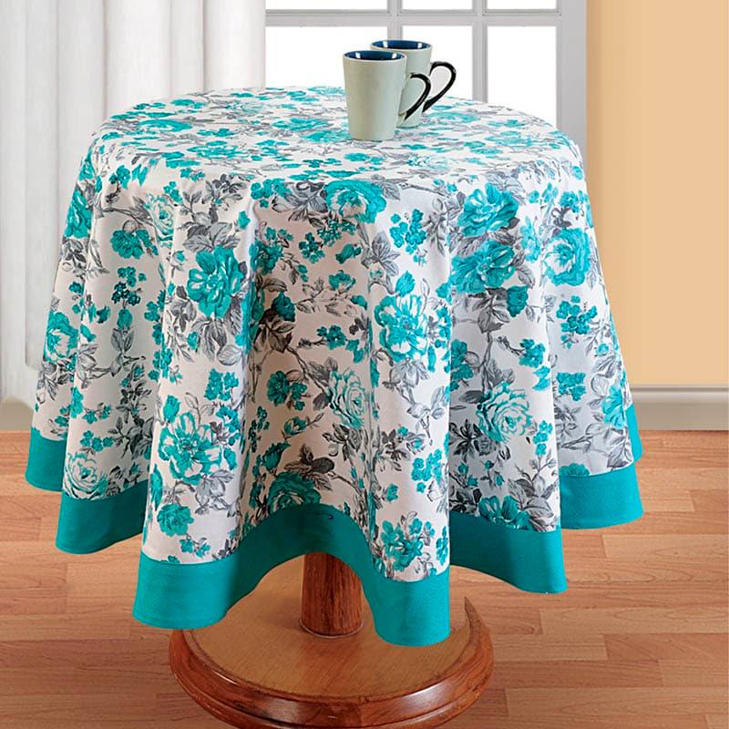 Buy Table Cover - Delphinium Flora Round Table Cover - Six Seater at Vaaree online