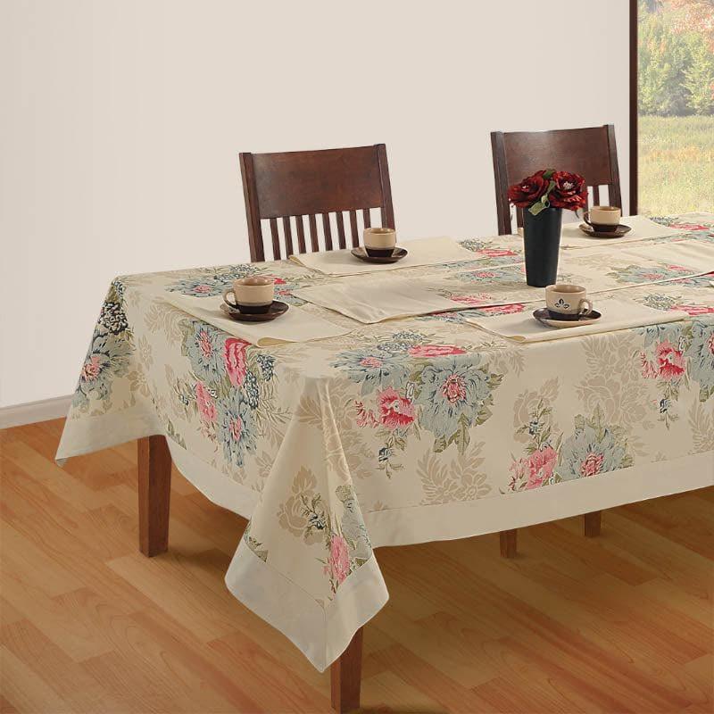 Buy Floral Feast Table Cover - Six Seater Table Cover from Vaaree