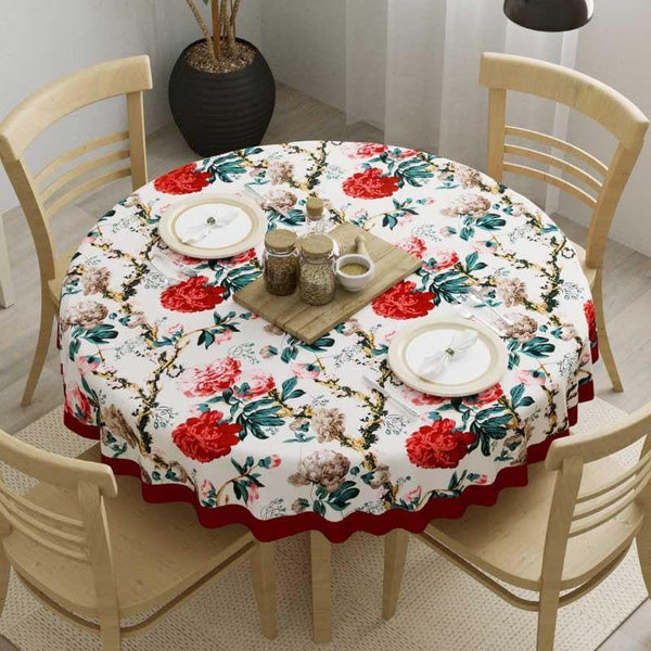 Buy Miss Rose Round Table Cover - Four Seater Table Cover from Vaaree