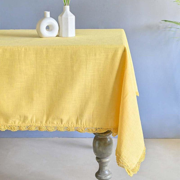 Table Cover - Mustard Fields Hand Crochet Table Cover - Eight Seater