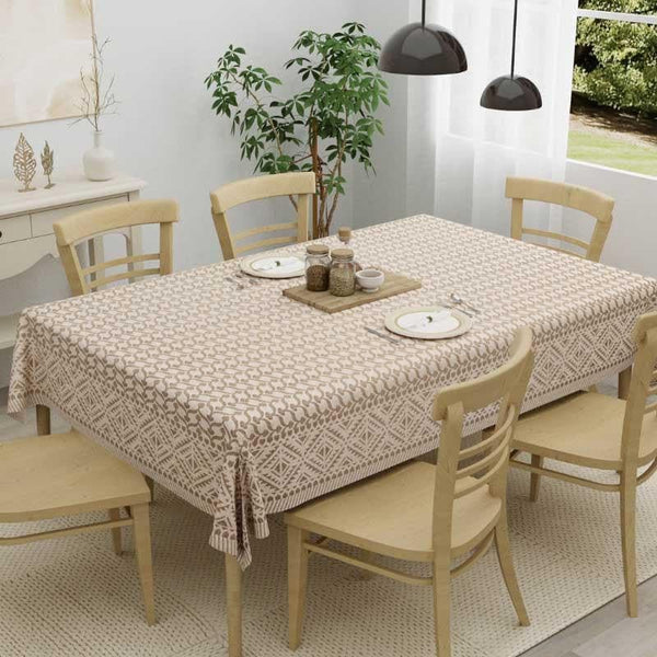 Buy Parilipi BeigeTable Cover - Six Seater Table Cover from Vaaree