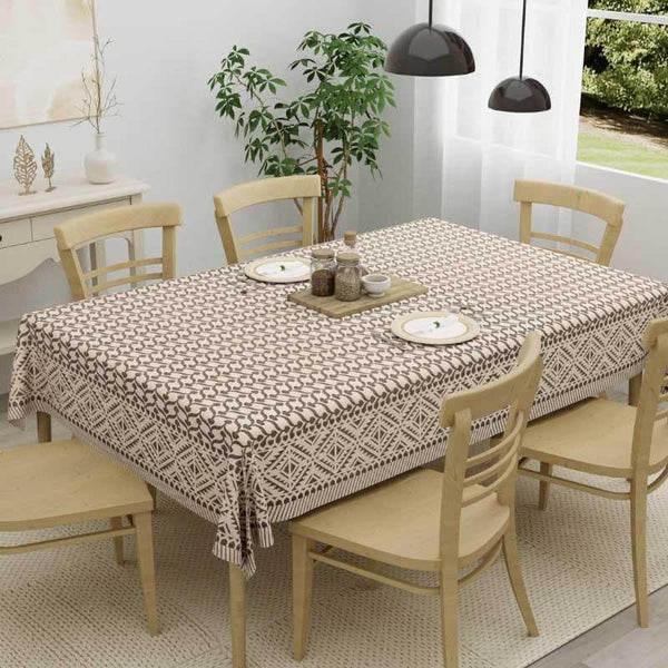 Buy Parilipi Brown Table Cover - Six Seater Table Cover from Vaaree