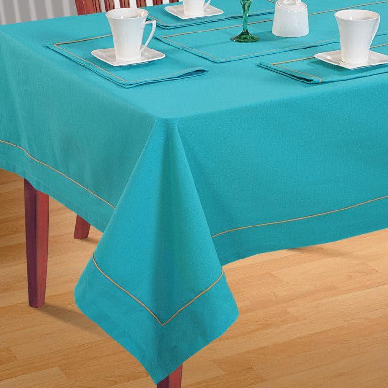 Table Cover - Pristine Solid Table Cover (Blue) - Six Seater