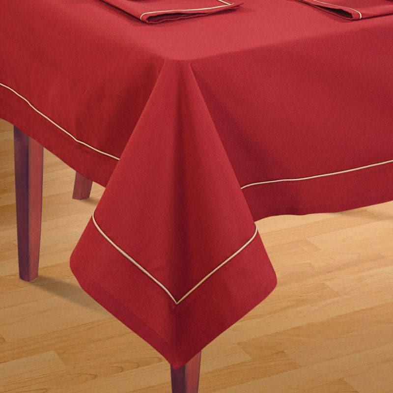 Table Cover - Pristine Solid Table Cover (Red) - Six Seater
