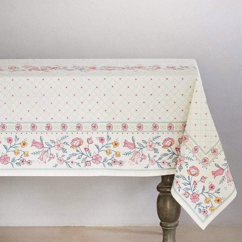 Buy Raindrops And Roses Table Cover - Six Seater Table Cover from Vaaree