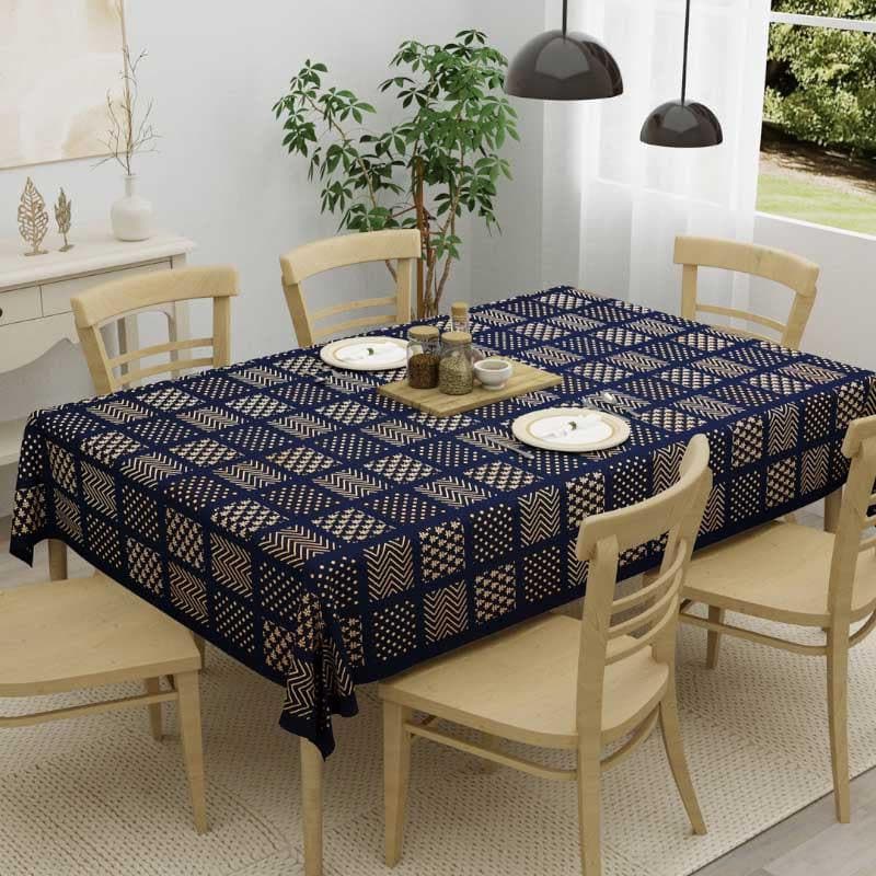 Buy Saujanya Ethnic Blue Table Cover - Six Seater Table Cover from Vaaree