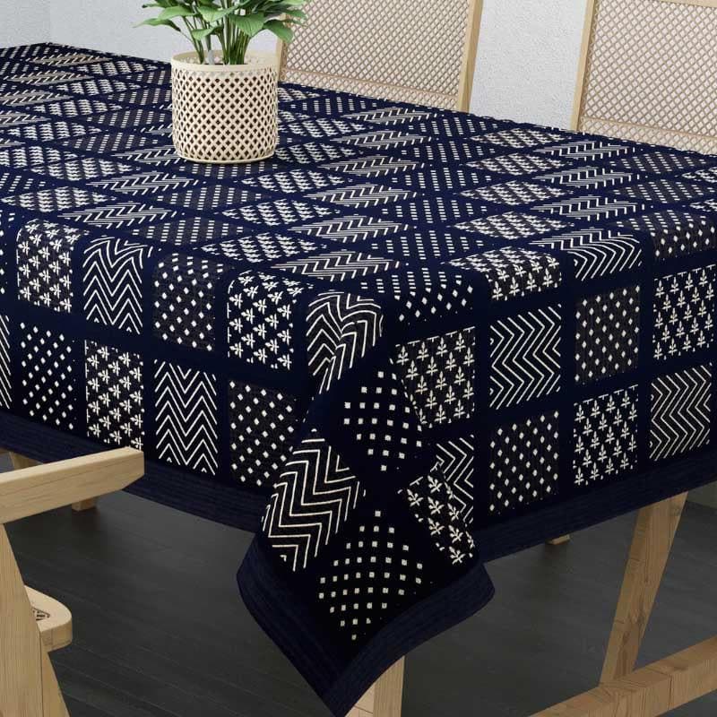 Buy Saujanya Ethnic Blue Table Cover - Six Seater Table Cover from Vaaree