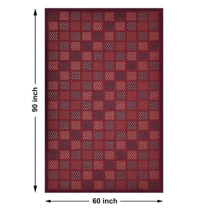 Buy Saujanya Ethnic Maroon Table Cover - Six Seater Table Cover from Vaaree