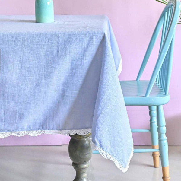 Table Cover - Silver Mist Hand Crochet Table Cover - Eight Seater