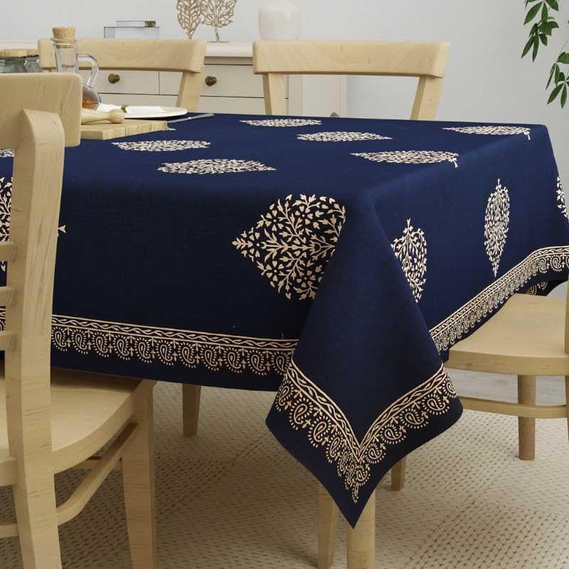 Buy Trupti Ethnic Blue Table Cover - Six Seater Table Cover from Vaaree