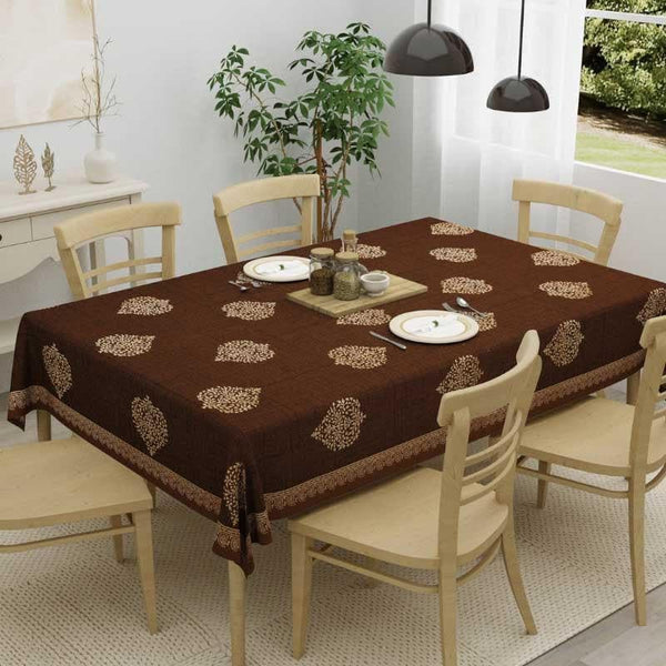 Buy Trupti Ethnic Brown Table Cover - Six Seater Table Cover from Vaaree