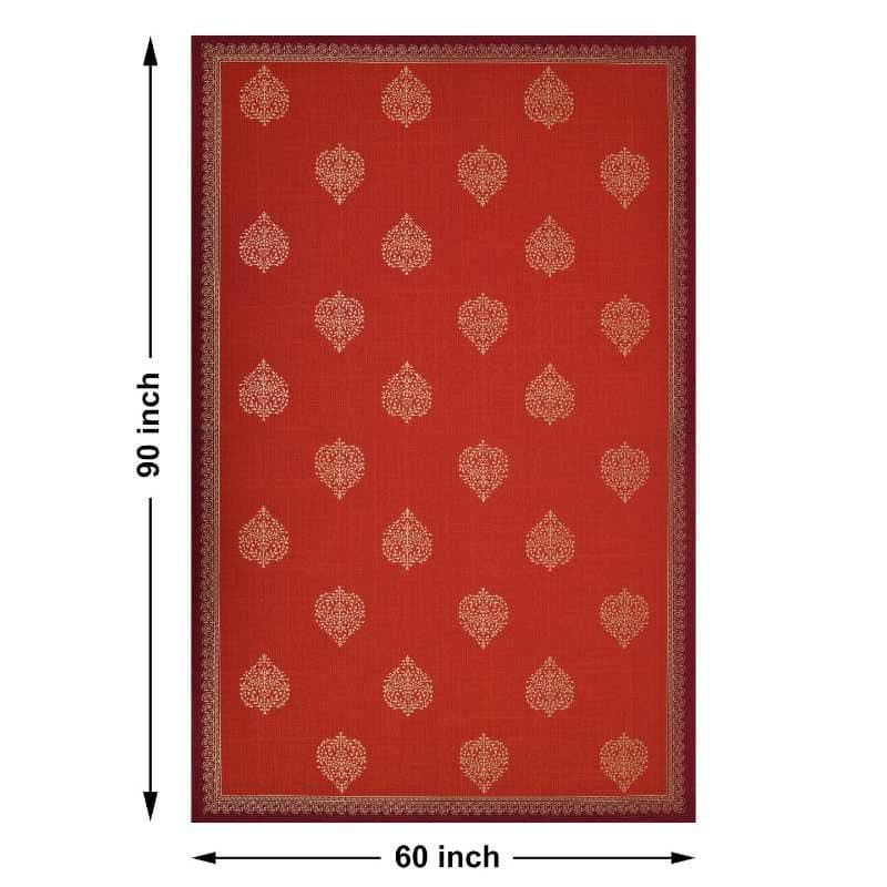 Buy Trupti Ethnic Red Table Cover - Six Seater Table Cover from Vaaree