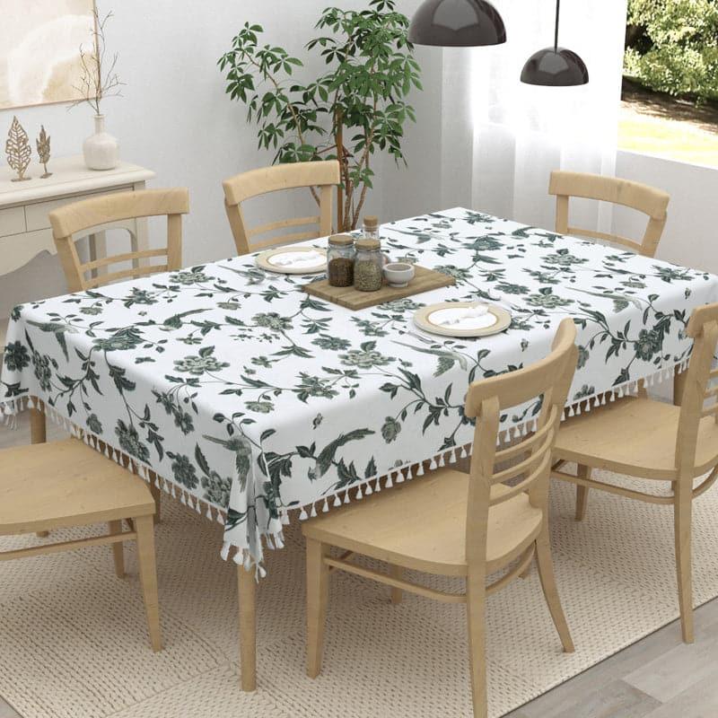 Buy Vipasa Floral Table Cover - Grey Table Cover from Vaaree