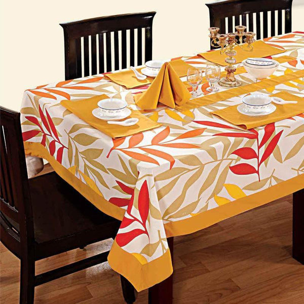 Table Cover - Yellow Dine Table Cover - Six Seater