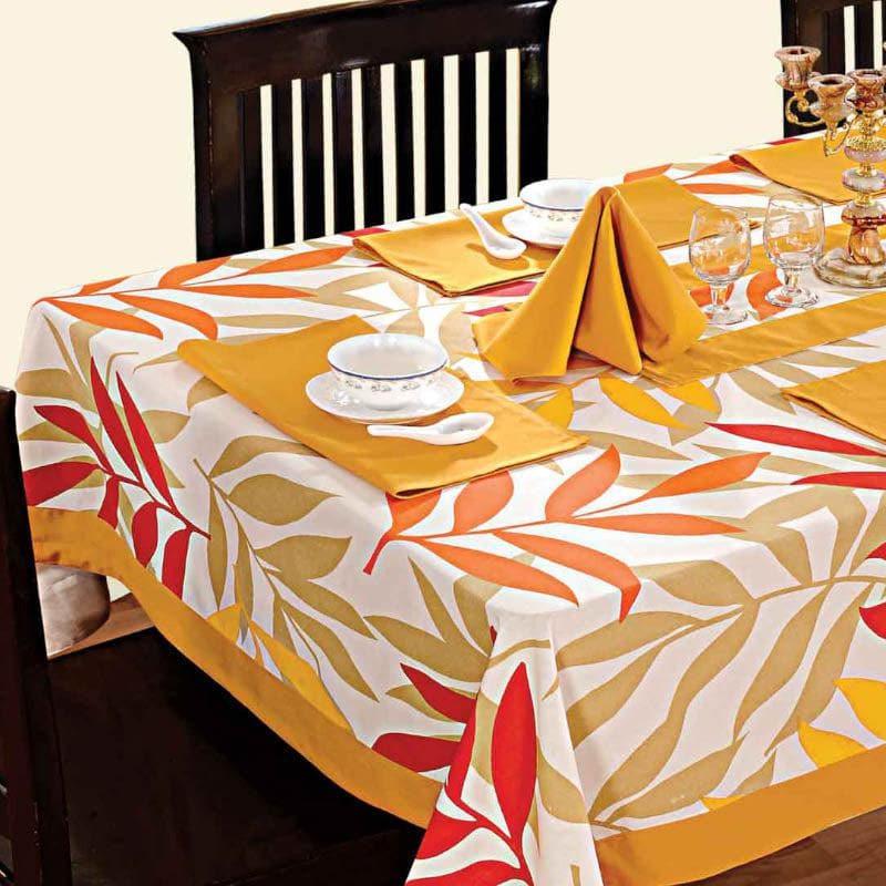 Table Cover - Yellow Dine Table Cover - Six Seater