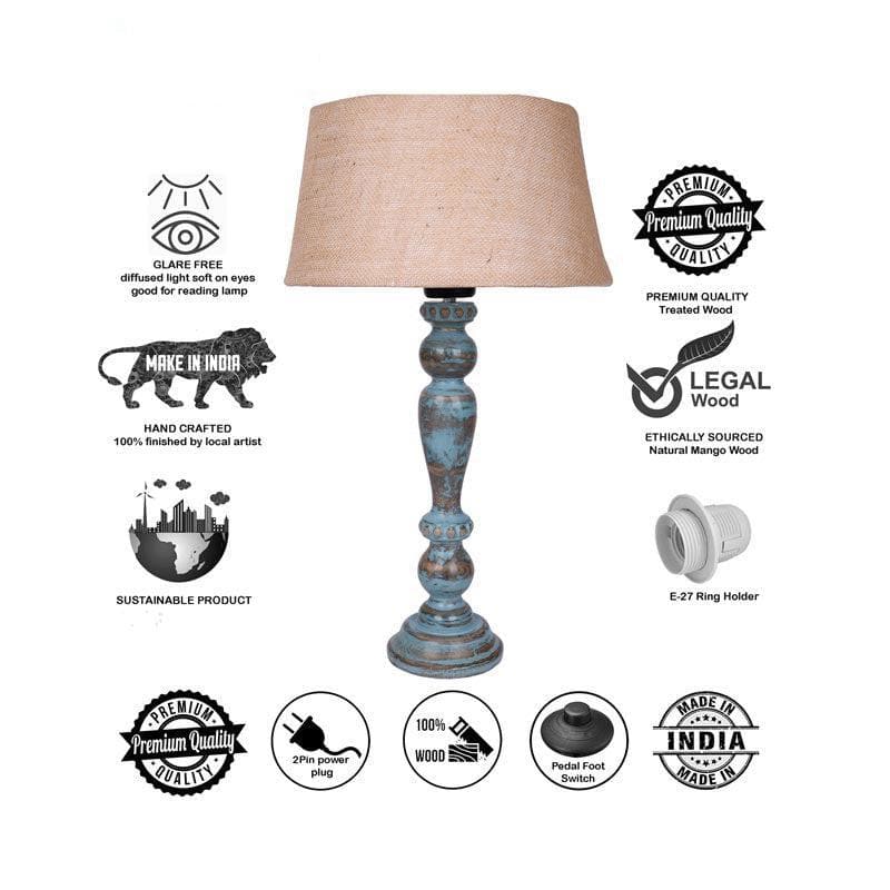 Buy Amaya Table Lamp - Beige Table Lamp from Vaaree