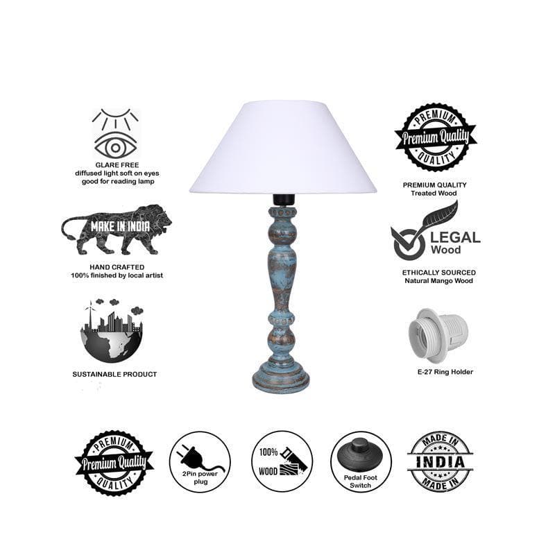 Table Lamp - Amaya Table Lamp With Conical Shade - White