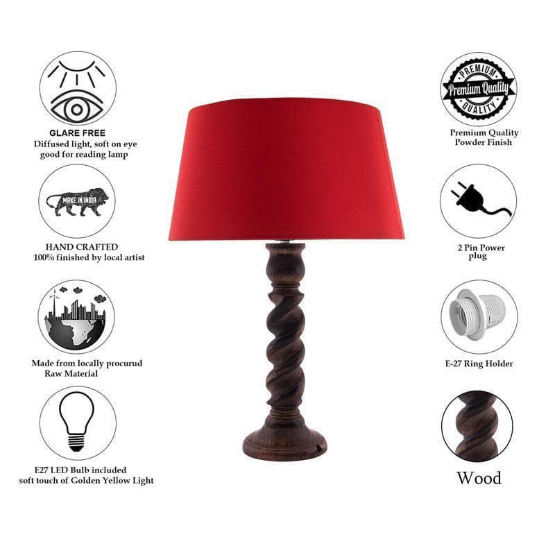 Table Lamp - Aura Glimmer Table Lamp - Red