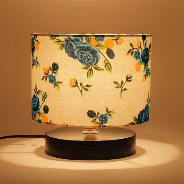 Buy Table Lamp - Blue Fleur Short Table Lamp at Vaaree online