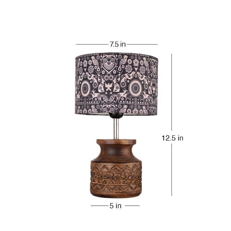 Buy Boho Fauna Carved Table Lamp Table Lamp from Vaaree