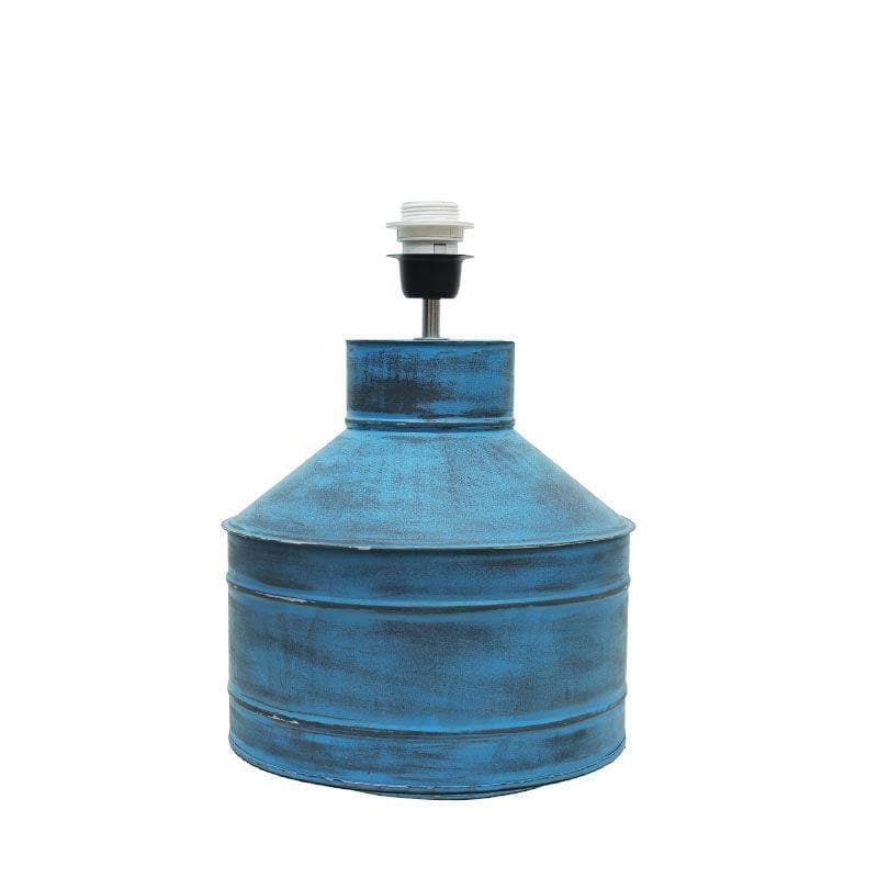 Table Lamp - Cannister Turquoise Table Lamp - Khadi