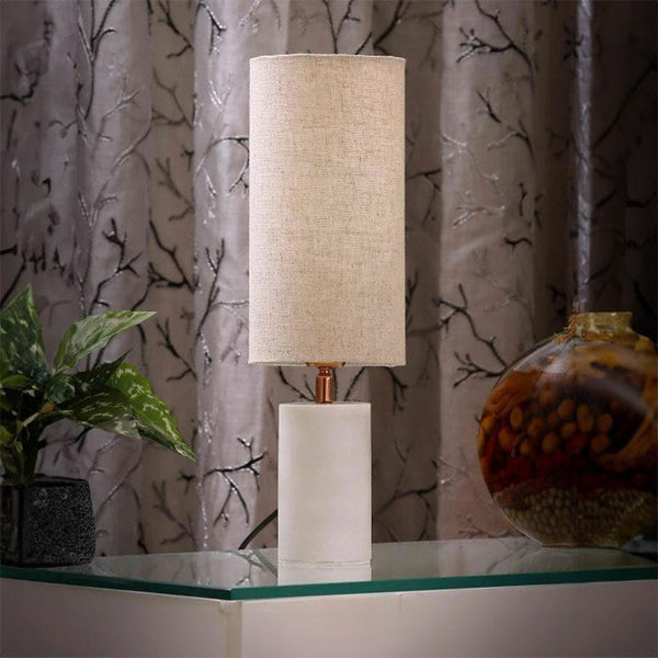 Table Lamp - Cia Cylindrical Marble Table Lamp