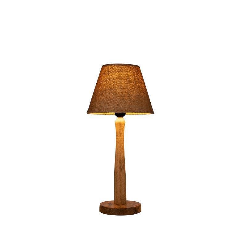 Buy Classic Chic With Wooden Stand Table Lamp - Beige Table Lamp from Vaaree