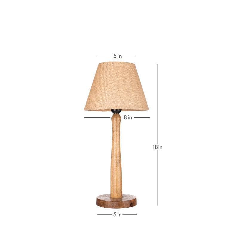 Table Lamp - Classic Chic With Wooden Stand Table Lamp - Beige