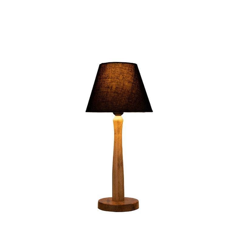 Table Lamp - Classic Chic With Wooden Stand Table Lamp - Black