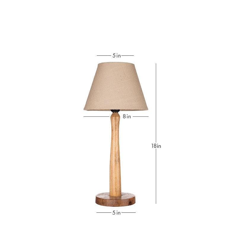 Buy Classic Chic With Wooden Stand Table Lamp - White Table Lamp from Vaaree